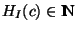 $H_I(c)\in\mathop{\hbox{\mit I\kern-.2em N}}\nolimits $